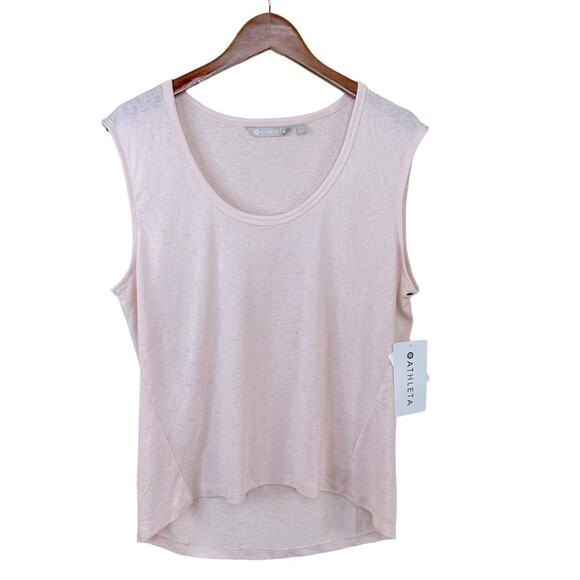 NWT   ATHLETA Modal Women’s Tank Gym Yoga Top Light Pink Size  L - Picture 2 of 13